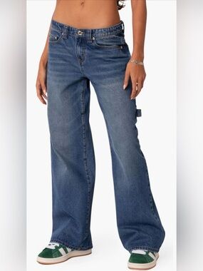 Edikted Wide Leg Carpenter Jeans